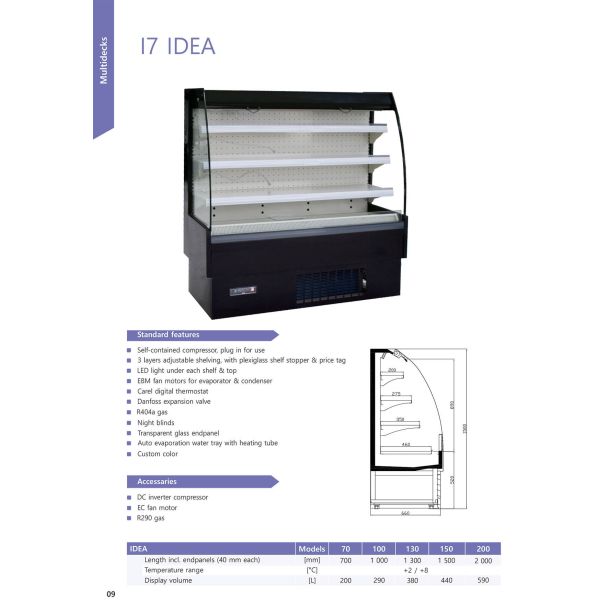 Plug In Semi Vertical Self Service Multideck Cabinets