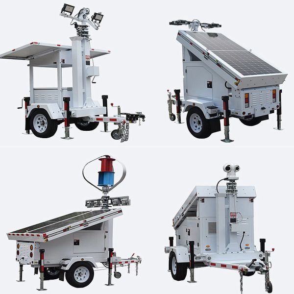 Integrated Solar Light Tower Working Time 36 Hours Powerful Solar Lights Outdoor Events Trailer Light Tower
