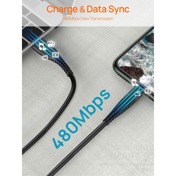 PD 18W Iphone Usb To Lightning Cable MFI Charging Cable Aluminum Alloy