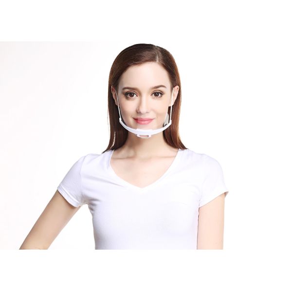 Super Light Hygienic Face Shield That Only Covers Mouth And Nose On Chin Transparent