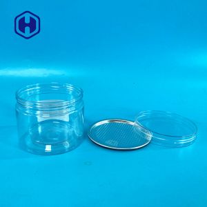 Bpa Free Biscuits Plastic Clear Plastic Cans With Screw Lids
