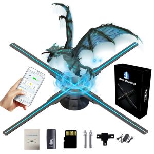 Cloud Advertising Holographic Fan Wall Mounted Contrast Ratio 1.692MM Brightness
