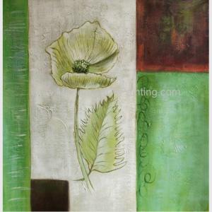 China Modern Abstract Flower Oil Painting On Canvas , Stretched Canvas Painting For Wall DéCor on sale