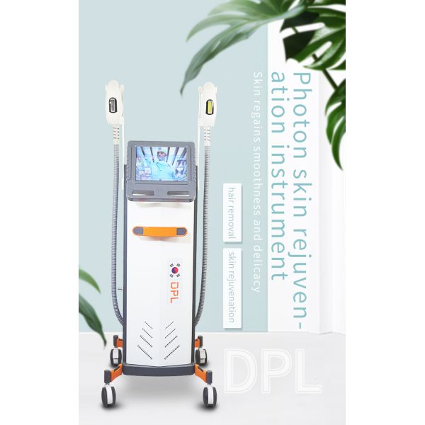 2 Handle Laser Hair Removal Beauty Machine Dynamic Pulst Light Dpl