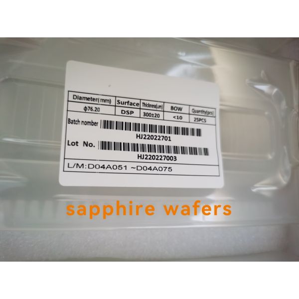 430um 3 Inch Sapphire Substrate Wafer R Axis Window High Optical Transmittance DSP / SSP