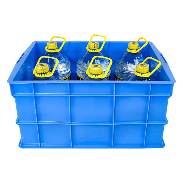 Solid Box Heavy Duty Plastic Stackable Storage Moving Crate with Customized Logo