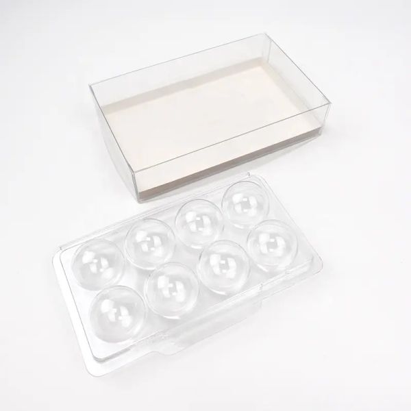 Custom 4 8 15 30 Holes Truffle Chocolate Clear Plastic Box