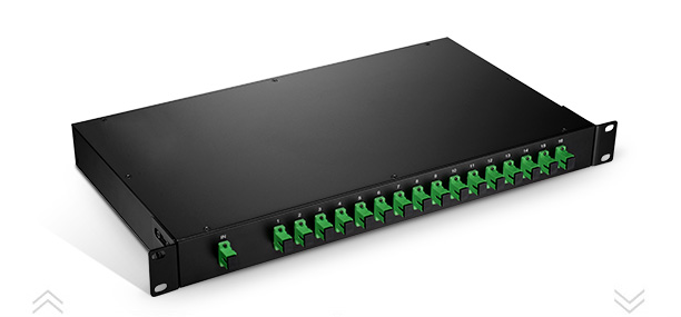 PLC Fiber Optic Spliter 1x16 1U 19" Rack Mount SC/APC Singlemode For FTTH