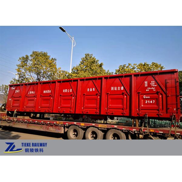 60t Pay Load Railway Open Top Wagon For Ordinary Goods UIC Standard