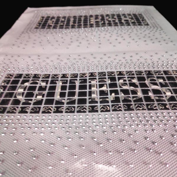 White Rhinestone Custom Shirt Patches , GUESS Letter Patches For Clothes