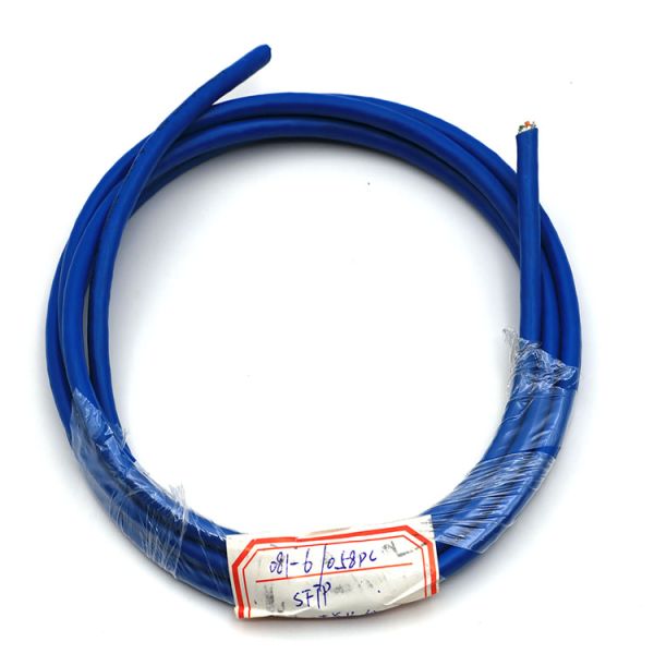 SFTP cat6 0.58mm cat6 networking cable BC CCU DC Light blue PVC UL / ROHS