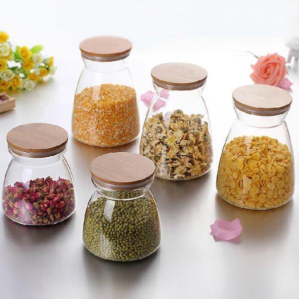Heat-Resistant Borosilicate Glass Jars with Plastic Seal/Glass Storage Jar、lead free glass jar