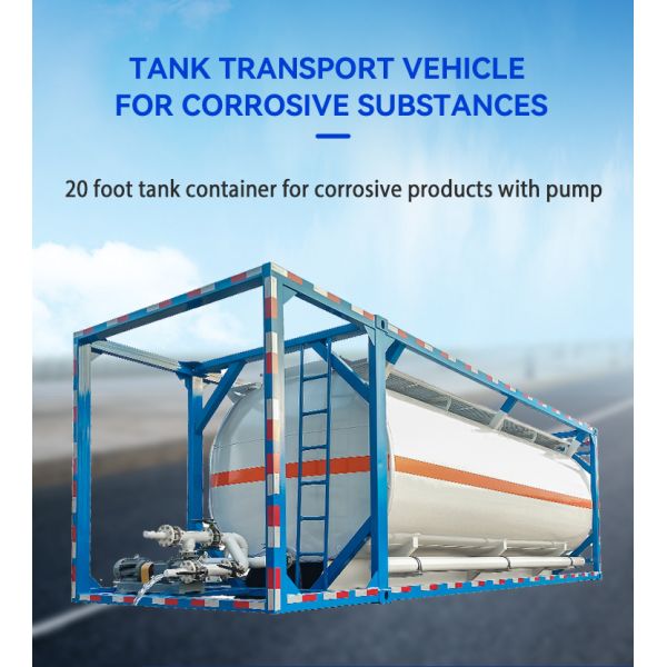 20ft ISO Tanker Container For Liquid Chemical Caustic Soda Length 20' Solution