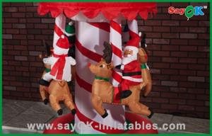 Quality Funny Christmas Carousel Inflatable Holiday Decorations Air Blown Inflatables for sale