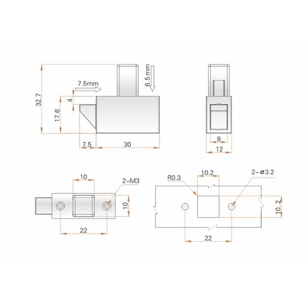 Iron Spring Button Toggle Hook Perfect Elastic Performance For Small Cabinet