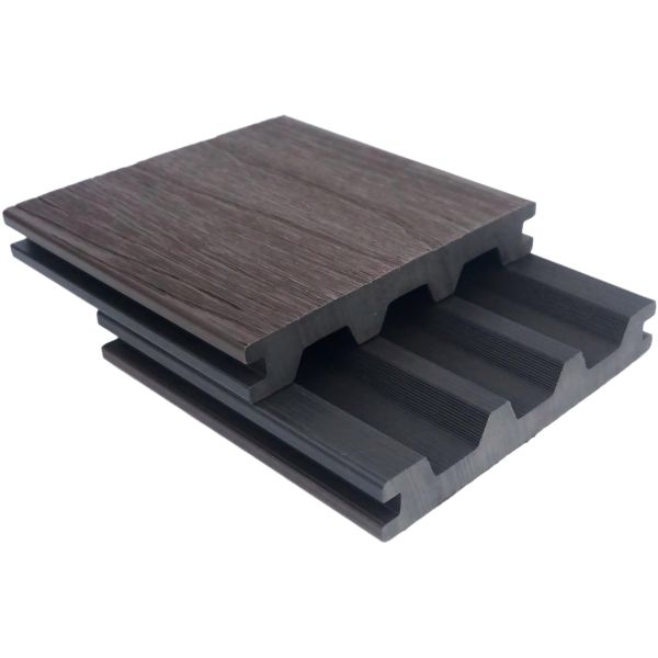 Second generation solid single-sided co extruded outdoor WPC flooring