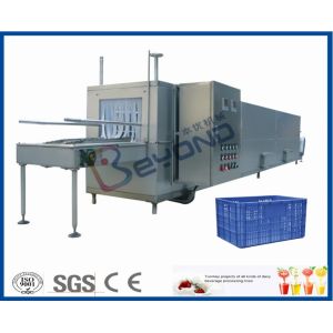 Quality Juice Bottle Plastic Crate Washing Machine , Stainless Steel Crate Washer Machine for sale