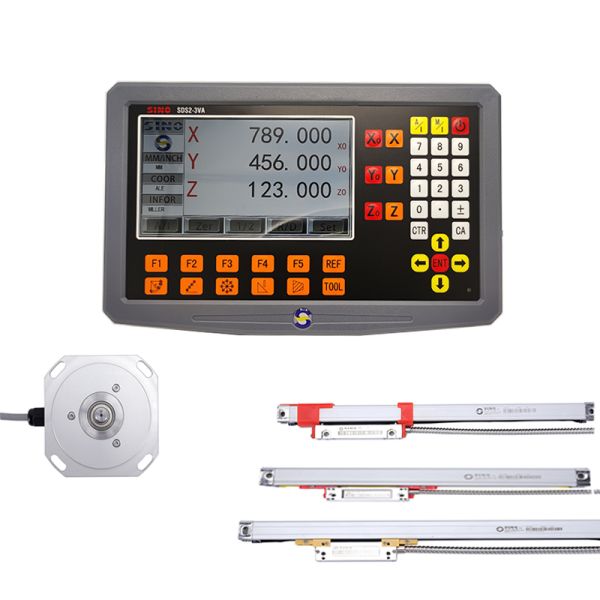 SINO SDS2-3VA Digital Readout DRO With Linear Encoder Multilingual Digital Read Out System Kit