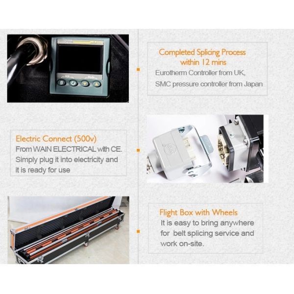 Portable All In One Automatic Air Cooling PVC Belt Vulcanizing Machine Splicing Press