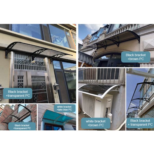 Waterproof Polycarbonate Canopy Awning Anti UV Polycarbonate Sheet Awning
