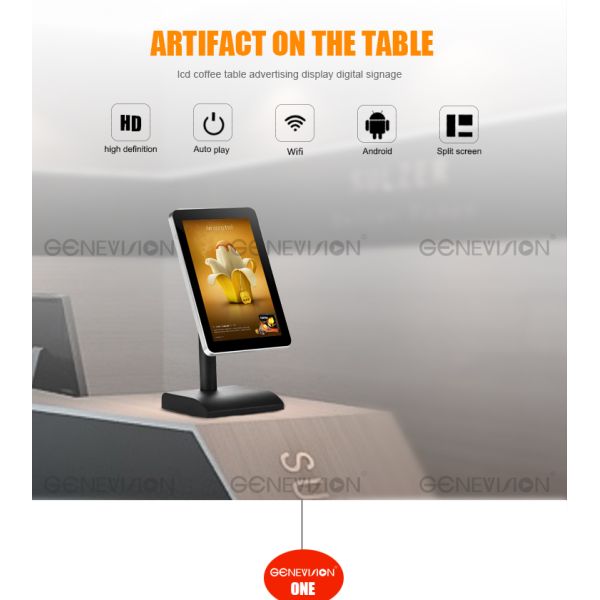 Restaurant LCD Advertising Screen Android Wifi PCAC Touch LCD Menu Board