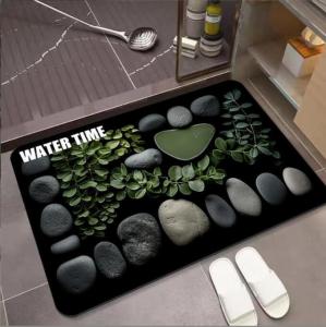 Quality Expansion Air Stone Bathroom Floor Mat Cartoon Pebble Diatom Mud Floor Mat Kitchen Oil Absorbent for sale