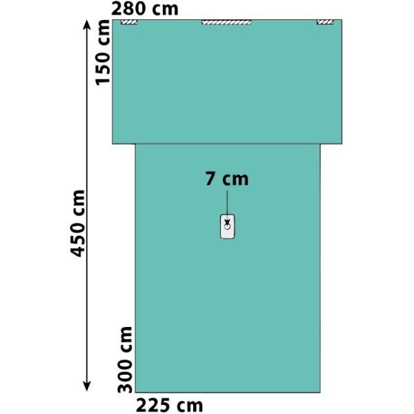 SBPP Material Circular Elastic Disposable Surgical Drapes 20g 60g For Extremity