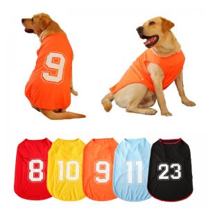 China Summer Premium Large Dog Clothes Thin Vest Jersey Pet Clothes on sale