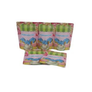 China Custom Mini Glossy Foil 1G 1/8oz 1/4oz 1/2oz 1oz Plastic  Pouch Sugar Leaf Cookies Candy Gummies Packaging Bag on sale