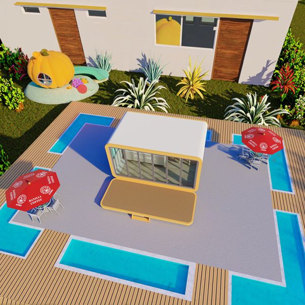 Fuqian Smart Apple Cabin Fast Construted Waterproof Steel Sandwich Panel Container House For Hotels Offices