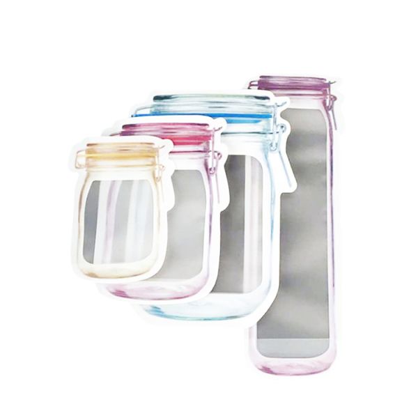 Pre Printed Shaped Pouches with Heat Sealable Zipper and Gravure Digital Custom Designs