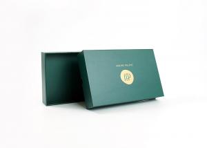 Quality Full Green Cosmetic Packaging Box Printed Paper Luxury Rigid For Gift for sale