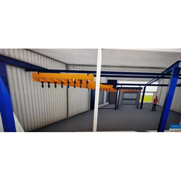 Electrostatic Spray Painting Line Assembly For Customized Manual Carriage Of Profile