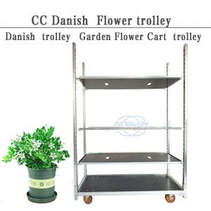 Quality Plywood Folding 4 Wheel Danish Trolley Logistics Flower Fast Turnover Trolley for sale