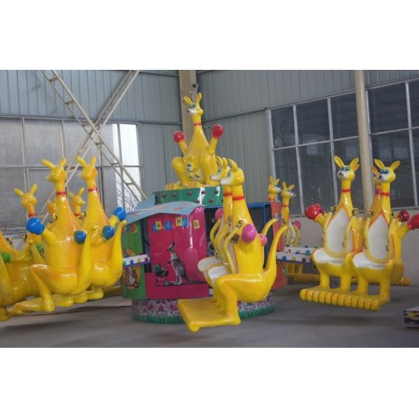 16 Seats Fun Carnival Rides , Kangaroo Jump Ride With Iron And FRP Material