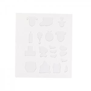 Quality 2MM Baby Clothes Silicone Mold , White Baby Feet Baking Chocolate Molds for sale