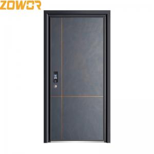 China Safety Metal Entry Door with Zinc Alloy Plate and Smart Lock on sale