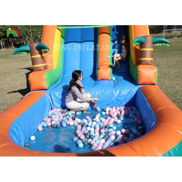 21x9x12FT Commercial Grade PVC Bounce House Inflatable Water Slides Tropical Slide With Splash