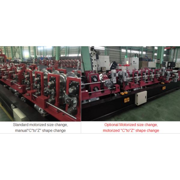 Automatic Building Material C U Z Steel Purlin Profile Roll Forming Machine