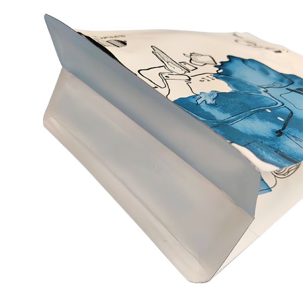 Custom coffee bag printing flat bottom kraft paper bag for dry food packaging bag