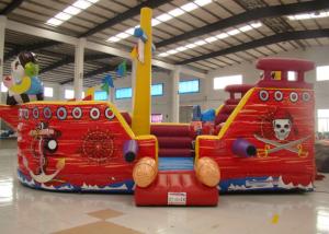 China Double Stitching Pirate Bounce House , Pirate Ship Inflatable Bouncer on sale