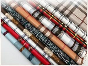 Quality Custom Soft PU Synthetic Leather Cloth Elastic Bottom Classic Plaid Pattern for sale