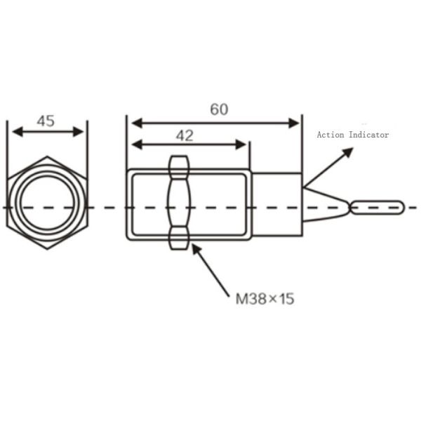 LM38 NPN And PNP Inductive Proximity Switch , Inductive Distance Sensor IP67