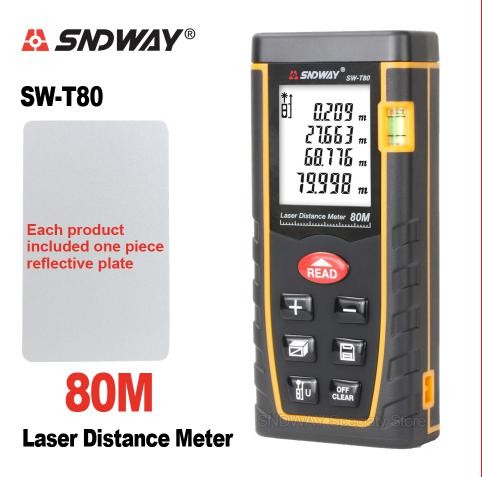 Sndway China Brand Laser Distance Meter SW-T80 80m