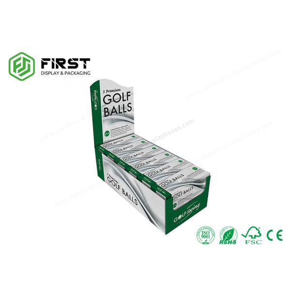 Full Color Printing Customized Foldable Corrugated PDQ Paper Counter Display For Retail Store
