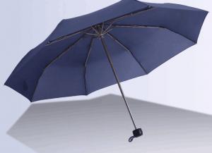 Quality Dark Blue Manual Open Umbrella , Mens Ladies Compact Windproof Umbrella 21 Inches for sale