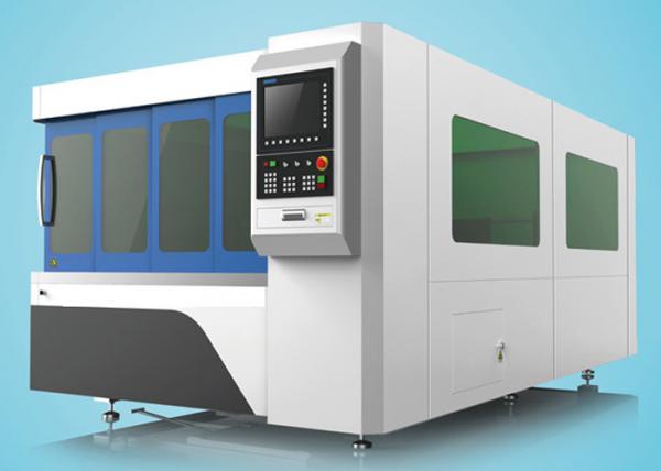 Buy 1500W Fiber Laser Cutting Machine Single Table With Protection Cover at wholesale prices