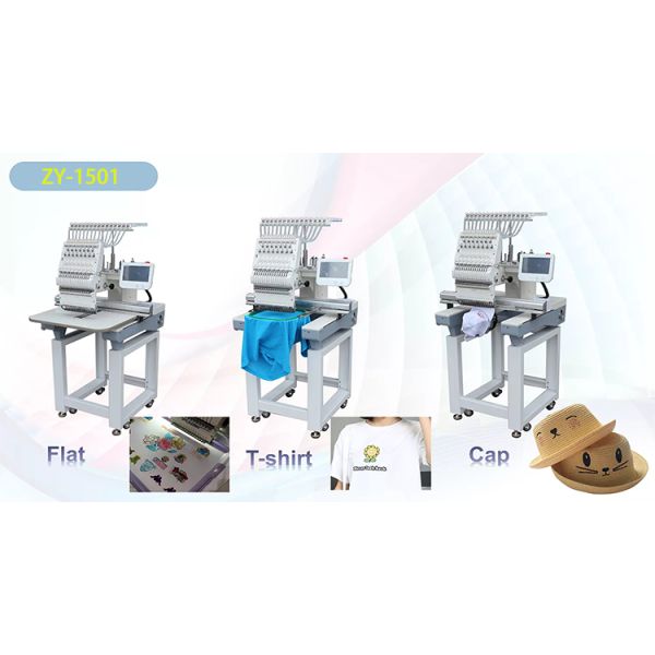 Computerized Single Head 12 Needle Embroidery Machine For T Shirts
