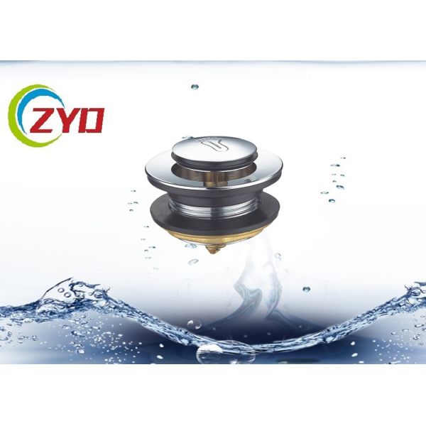 SS Material Pop Up Bathroom Sink Drain , Bathtub Pop Up Drain Without Overflow