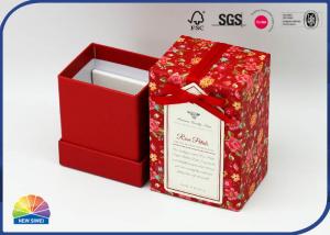 Quality 4c Print Matte Lamination Paper Jewelry Boxes With Ribbon Bowknot for sale